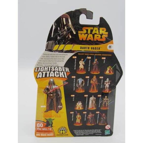 NEW Sealed Darth Vader Lightsaber Attack Revenge of the Sith Star Wars Figure - Picture 2 of 12